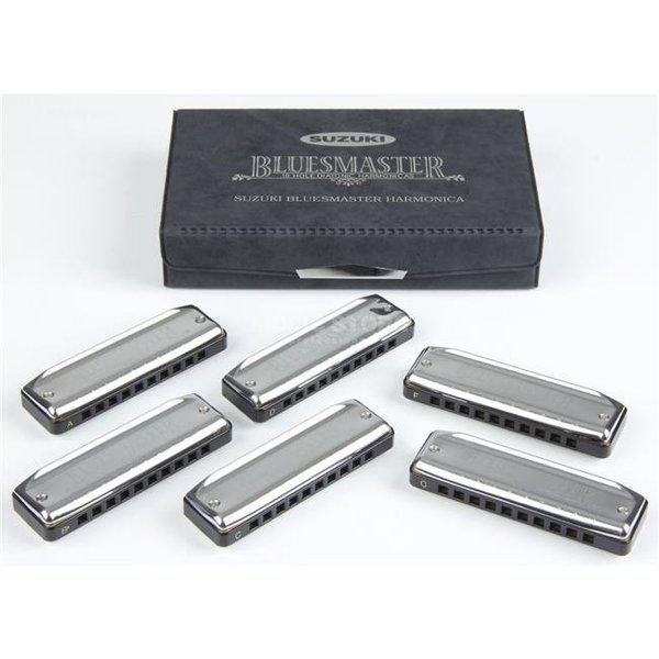 Suzuki MR-250-S-U 6 Piece Bluesmaster Professional 10-Hole Diatonic  Harmonica - S